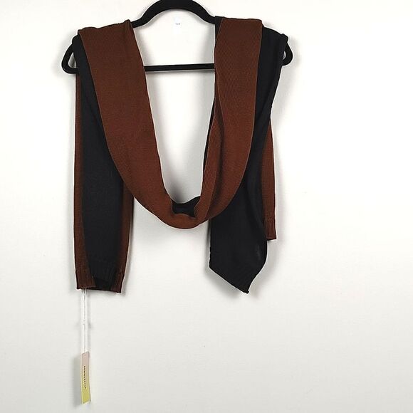 Summersalt 2-Tone Scarf Black and Brown NWT - Picture 8 of 9